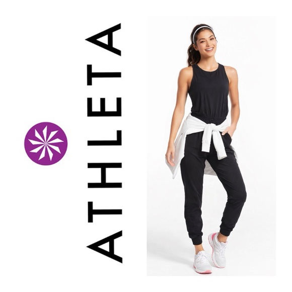 Athleta Dresses & Skirts - ATHLETA Black Jogger Style Jumpsuit